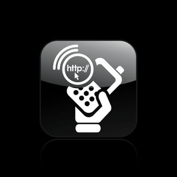 Vector illustration of single isolated phone http icon