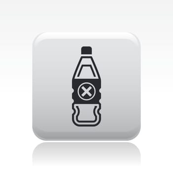 Vector illustration of single isolated danger bottle icon