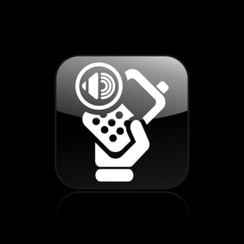 Vector illustration of single isolated audio phone icon