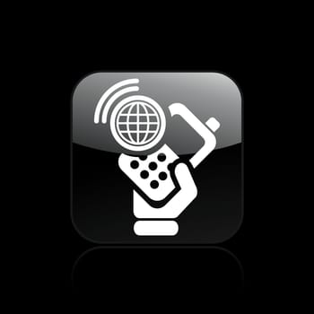 Vector illustration of single isolated web phone icon