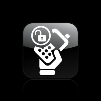 Vector illustration of single isolated phone lock icon
