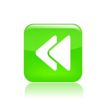 Vector illustration of single isolated rewind icon
