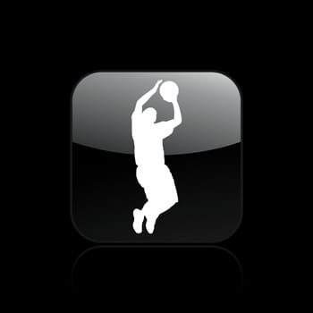 Vector illustration of single isolated basketball icon