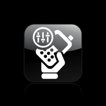 Vector illustration of single isolated phone levels icon