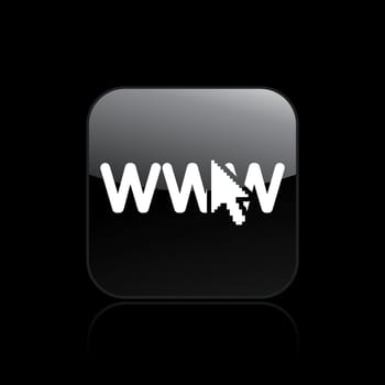 Vector illustration of single isolated web connection icon