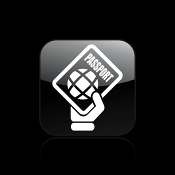 Vector illustration of single isolated passport icon