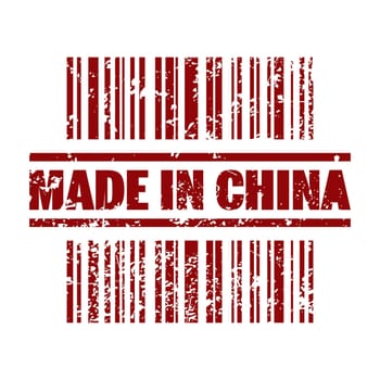 Vector illustration of single isolated made in China icon