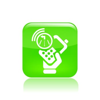 Vector illustration of single isolated navigate phone icon