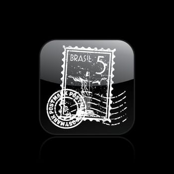 Vector illustration of single isolated Brazil icon