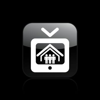 Vector illustration of single isolated reality tv icon