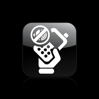 Vector illustration of single isolated phone mute icon