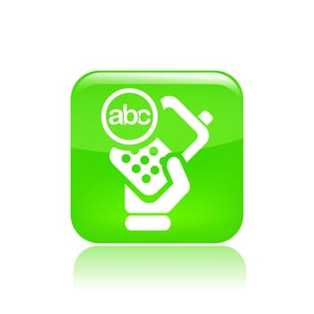 Vector illustration of single isolated sms icon