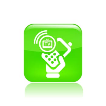 Vector illustration of single isolated phone tv icon