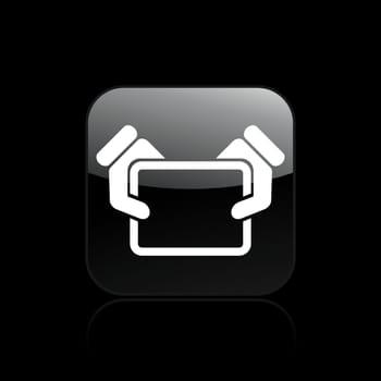 Vector illustration of single isolated tray icon