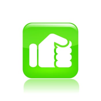 Vector illustration of single isolated fist icon