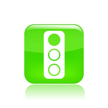 Vector illustration of single isolated traffic light icon