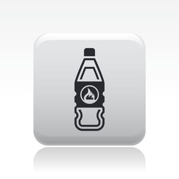 Vector illustration of single isolated flammable bottle icon