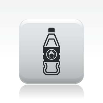Vector illustration of single isolated danger bottle icon