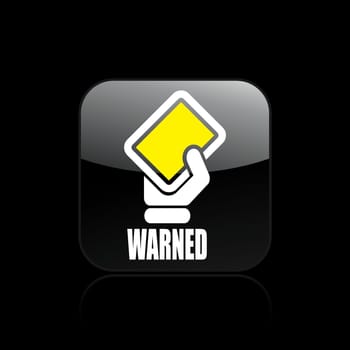 Vector illustration of single isolated warning icon