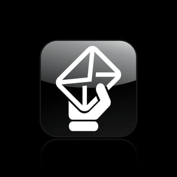 Vector illustration of single isolated mail icon