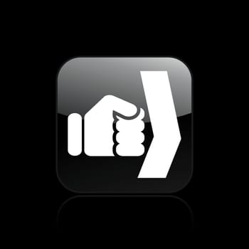 Vector illustration of single isolated fist icon