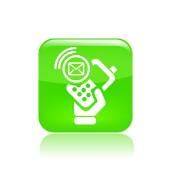 Vector illustration of single isolated mail phone icon