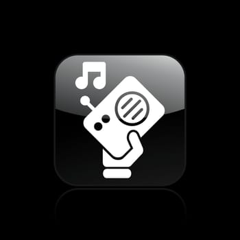 Vector illustration of single isolated radio icon
