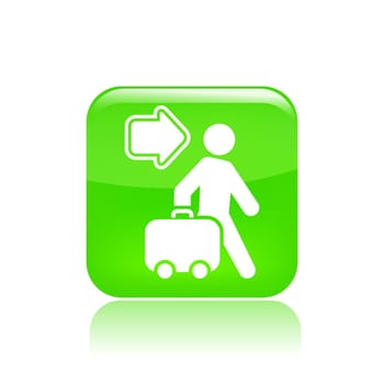 Vector illustration of single isolated travel direction icon