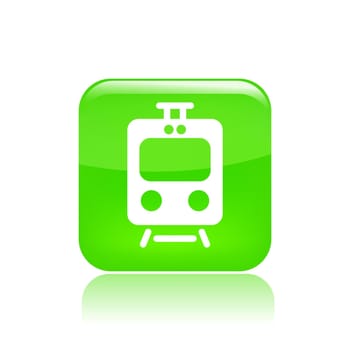 Vector illustration of single isolated train icon