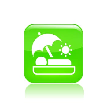 Vector illustration of single isolated summer icon
