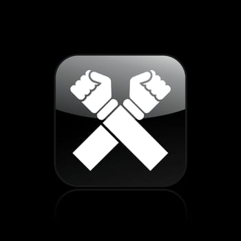 Vector illustration of single isolated cross icon
