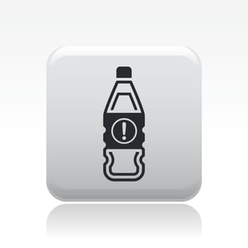 Vector illustration of single isolated danger bottle icon