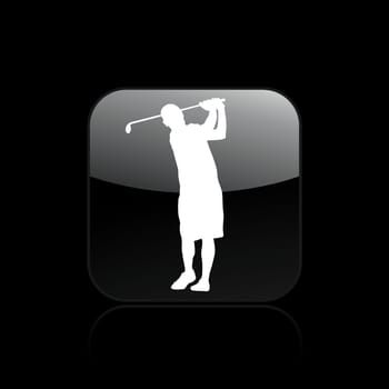 Vector illustration of single isolated golf icon