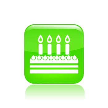 Vector illustration of single isolated celebration cake icon
