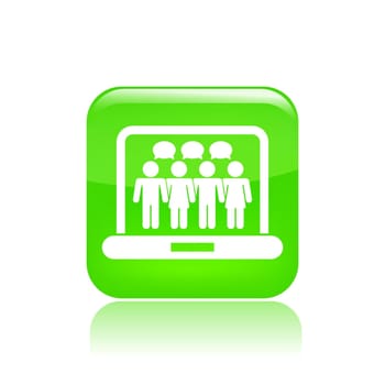 Vector illustration of single isolated social network icon
