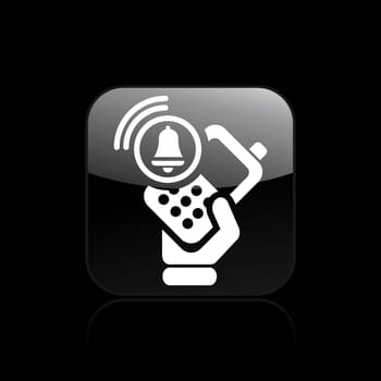 Vector illustration of single isolated phone alarm icon