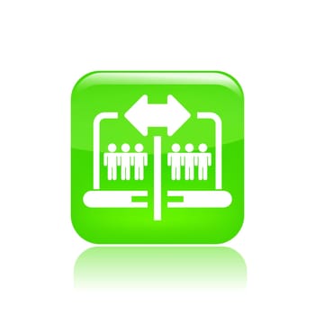 Vector illustration of single isolated web sharing icon