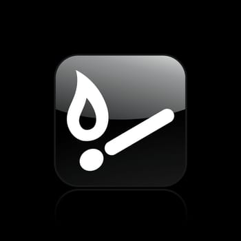 Vector illustration of single isolated fire icon