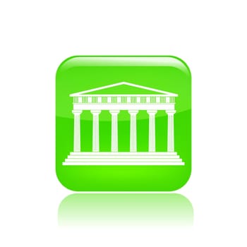 Vector illustration of single isolated temple icon