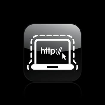 Vector illustration of single isolated web protection  icon