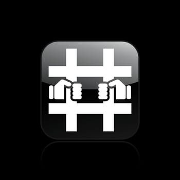 Vector illustration of single isolated prison icon