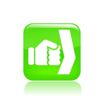 Vector illustration of single isolated fist icon