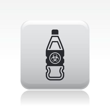 Vector illustration of single isolated bio danger icon