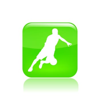 Vector illustration of single isolated basketball icon