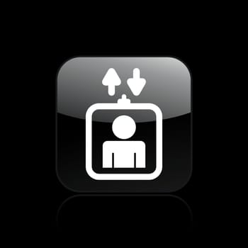 Vector illustration of single isolated elevator icon