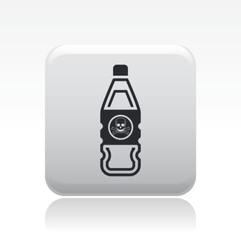 Vector illustration of single isolated danger bottle icon
