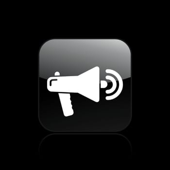 Vector illustration of single isolated megaphone icon