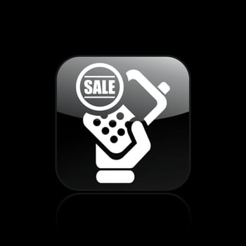 Vector illustration of single isolated sale phone icon