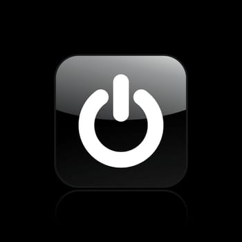 Vector illustration of single isolated power icon