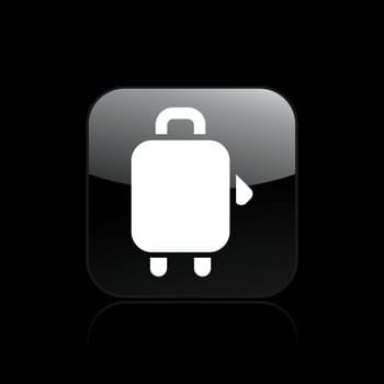 Vector illustration of single isolated suitcase icon